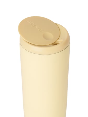 Sarı Mat Dokulu Paslanmaz Çelik Termos 450 ml Kapaklı No:141