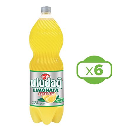 Uludağ Limonata Şekersiz 2 lt x 6 Adet