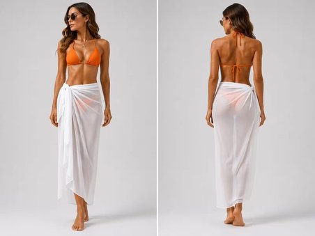 ŞİFON KIRIK BEYAZ 150CM EN*95 CM BOY PAREO