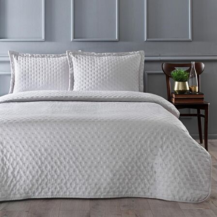 Linens Gardenia Çift Kişilik Yatak Örtüsü Taş