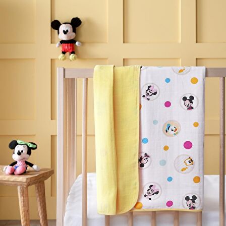 Disney Mickey Baby Pamuk Lisanslı Müslin Battaniye