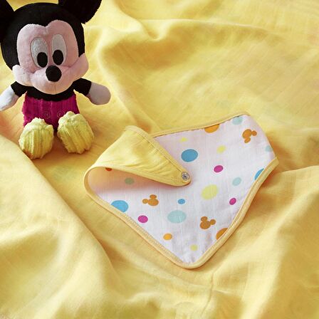 Disney Mickey Pamuk Lisanslı Müslin Bandana