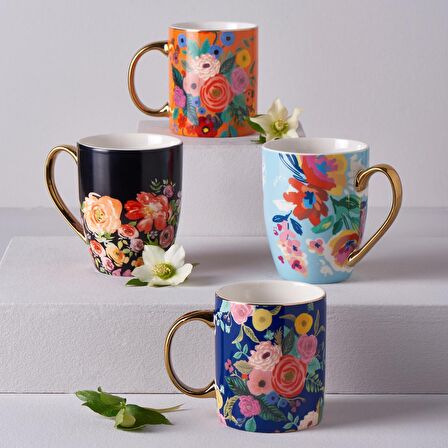 Linens Lily Porselen 330 ml Mug Mavi