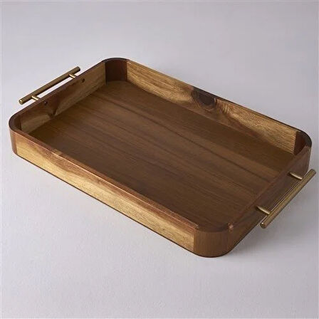 Linens Accacia Akasya 42,5x27,5x5 cm Tepsi