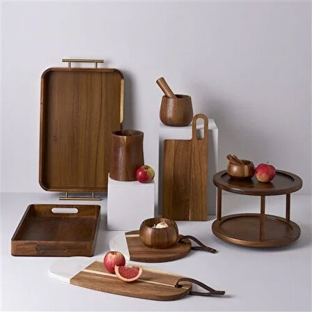 Linens Accacia Akasya 42,5x27,5x5 cm Tepsi