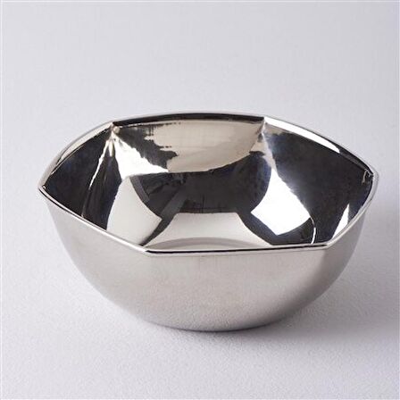 Linens Wawe 16x16x6 cm Kase Gümüş