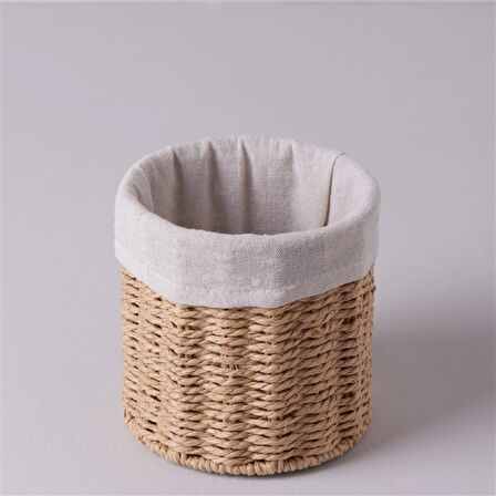 Linens Carry 15x15x15 cm Yuvarlak Sepet Naturel
