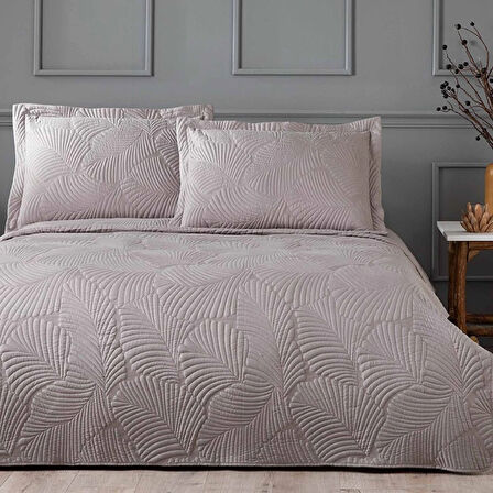 Linens Leaf Tek Kişilik Yatak Örtüsü Seti Vizon