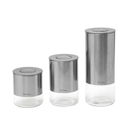 Pierre Cardin Gusto Silver Cam 3'lü Kavanoz Seti