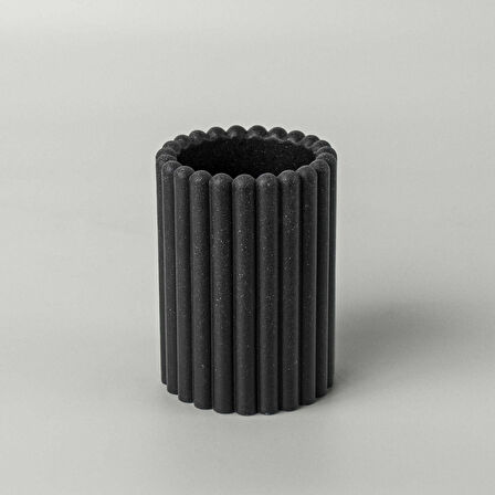 Linens Lundo 8,3x8,3x11,3 cm Diş Fırçalık Siyah