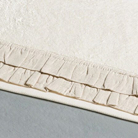 Linens Ruffle Bambu 50X85 cm Yüz Havlusu Ekru