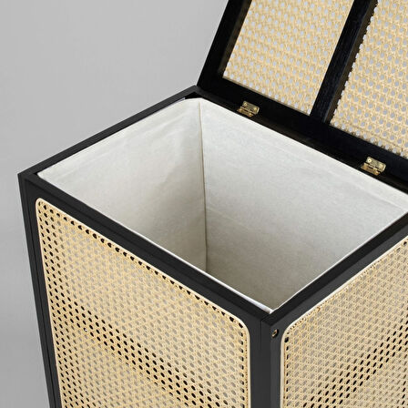 Linens Luther Çamaşır Sepeti 45x33x60 cm Siyah