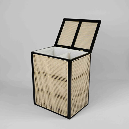 Linens Luther Çamaşır Sepeti 53x39x65 cm Siyah