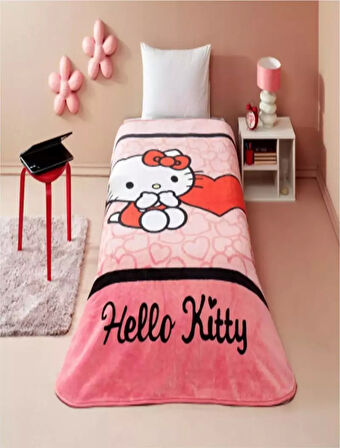TAÇ LİSANSLI HELLO KITTY CUTE BATTANİYE TEK KİŞİLİK
