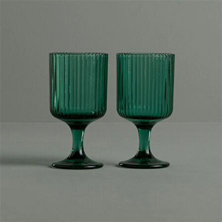 Linens Shelby 2'li 300 ml Kadeh Yeşil