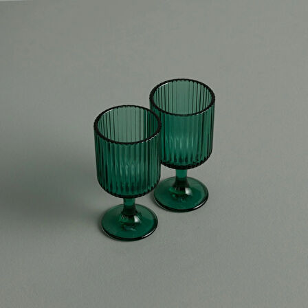 Linens Shelby 2'li 300 ml Kadeh Yeşil