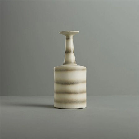 Linens Helix 22x10x16 cm Vazo Vizon Beyaz