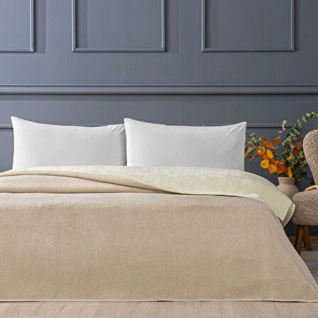 Linens Gloria Tek Kişilik Ekru Battaniye