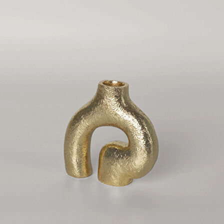 Linens Vein 11,5x4x11,5 cm Dekor Vazo Gold