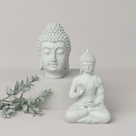 Linens Budha Portrait 11x10x16 cm Dekor Naturel