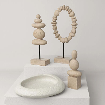 Linens Stone 8x4,5x19,5 cm Dekor Naturel