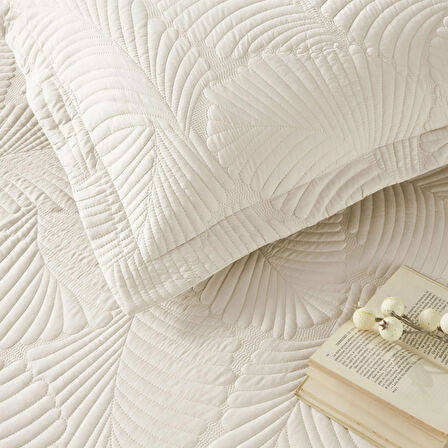 Linens Leaf Tek Kişilik Yatak Örtüsü Seti Taş