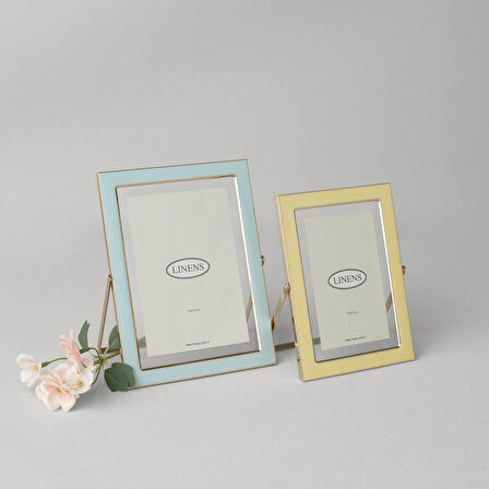 Linens Metal Solley 10x15 cm Çerçeve Sarı