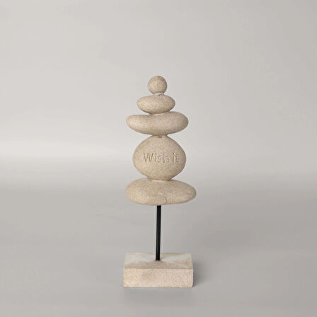 Linens Stone Ayaklı 10x7x29 cm Dekor Naturel