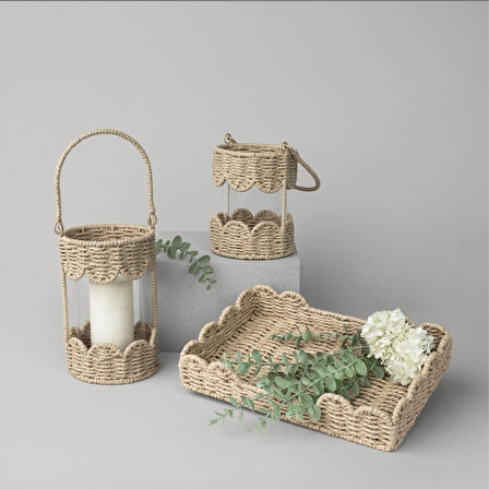 Linens Straw 32x21x6 cm Tepsi Natural