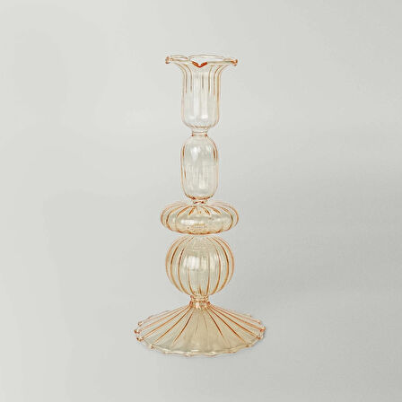 Linens Ecow Şamdan 9x9x19 cm Somon