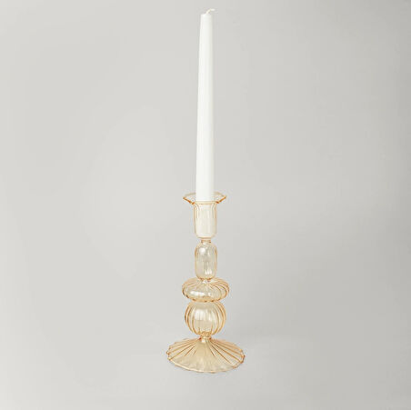 Linens Ecow Şamdan 9x9x19 cm Somon