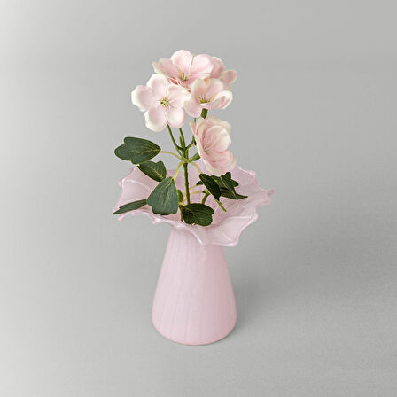 Linens Finch Mumluk Vazo 11x11x12 cm Pembe