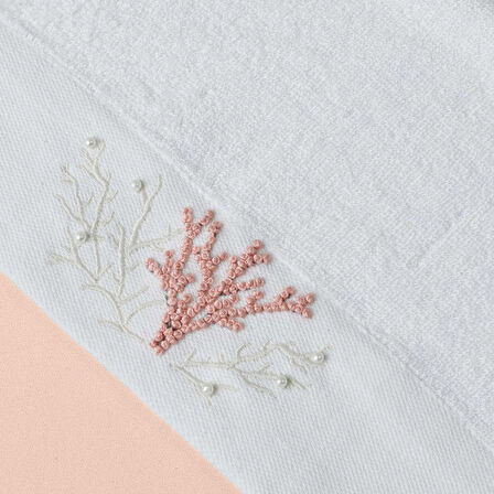 Linens Coral Bambu El Havlusu 30x45 Cm Beyaz