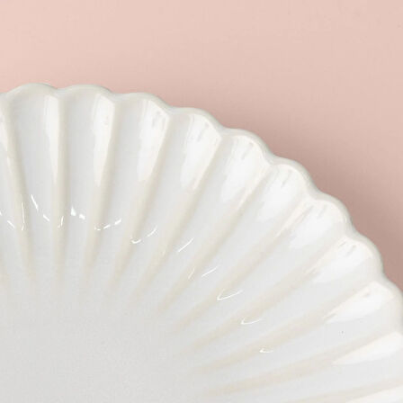 Linens Coral Pasta Tabağı 20,5 cm Ekru