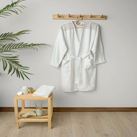 Linens Elia Bambu m/l Bornoz Seti Beyaz