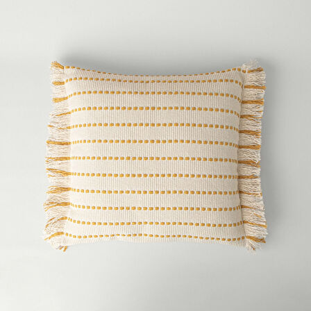 Linens Gunny 45x45 cm Kırlent Kılıfı Hardal