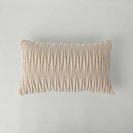 Linens Fiddle 45x45 cm Kırlent Kılıfı Bej