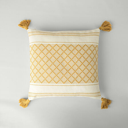 Linens Keinza 45x45 cm Kırlent Kılıfı Hardal