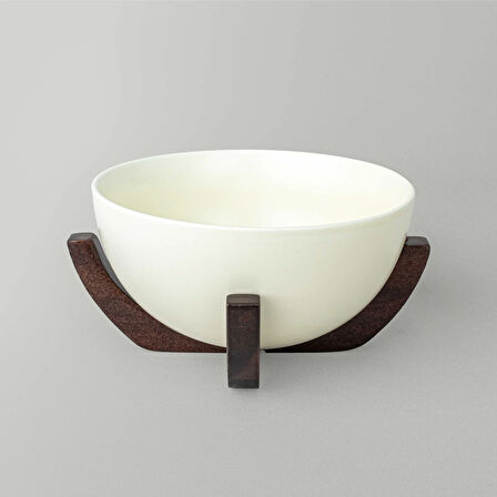 Linens Curve 18 cm Sunum Kasesi Ekru