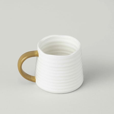 Linens Tracel Porselen  350 ml Kupa Hardal-Ekru