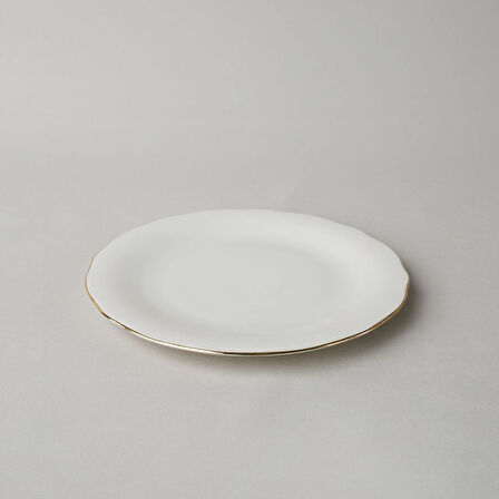 Linens Elegant Porselen Servis Tabağı 27 cm Gold