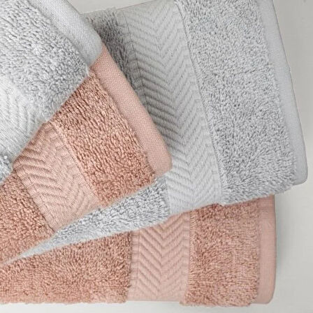 Linens Vita 4'lü Pamuk El/Yüz havlusu Seti Rose/Vizon
