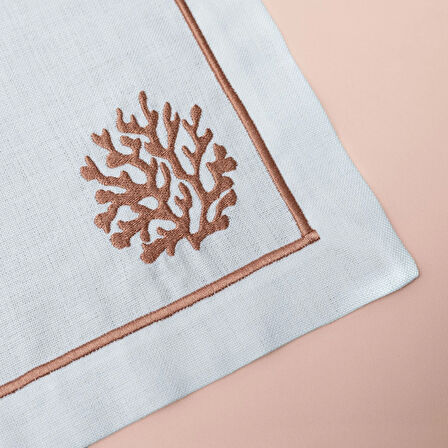 Linens Shell 2'li 35x45 cm Peçete Ekru Mercan