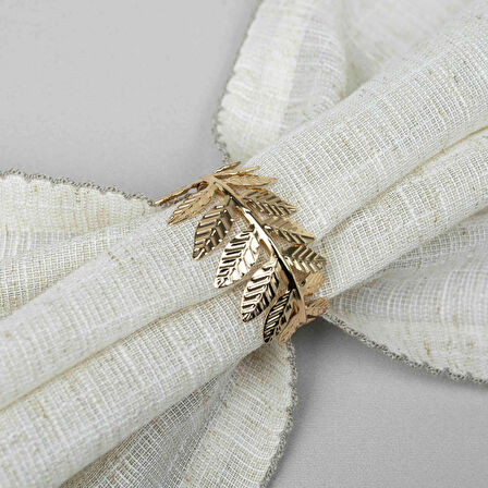 Linens Rains 2'li 4,5x3,5 cm Peçete Halkası Gold