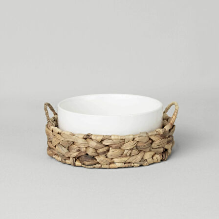 Linens Straw Porselen 22,6x8,5 cm Sunum Kasesi
