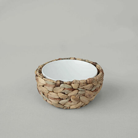 Linens Straw Porselen 16,5x9 cm Sunum Kasesi