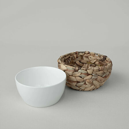 Linens Straw Porselen 16,5x9 cm Sunum Kasesi