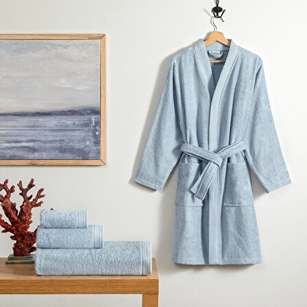 Linens Cozy Bambu 50x85 cm Yüz Havlusu Mavi