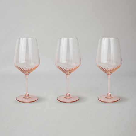Linens Coral 3'lü 435 ml Kadeh Somon