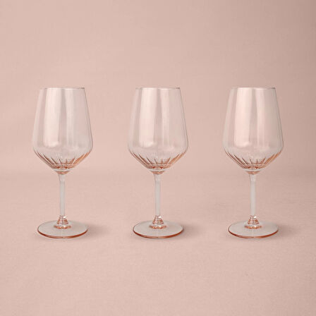 Linens Coral 3'lü 435 ml Kadeh Somon